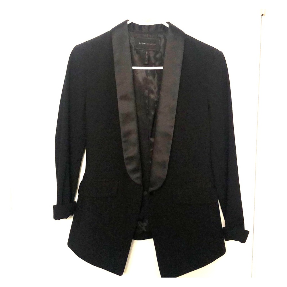 BCBGMaxAzria Black Tuxedo Blazer Size XS